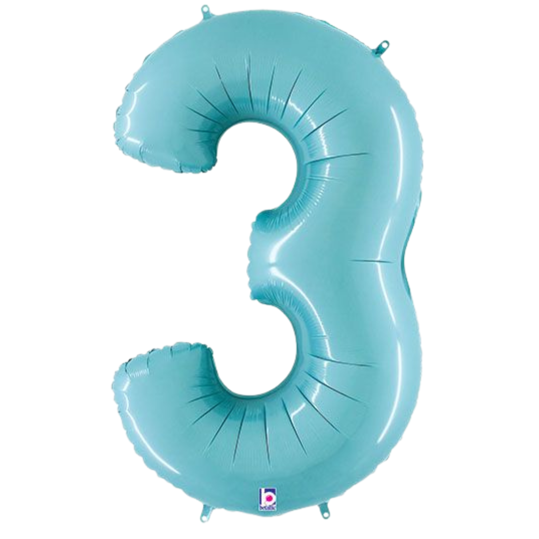 34" Pastel Blue Numbers