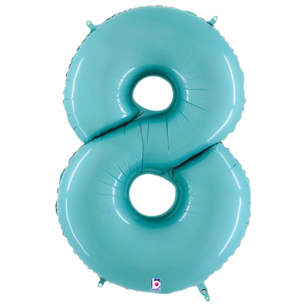 34" Pastel Blue Numbers