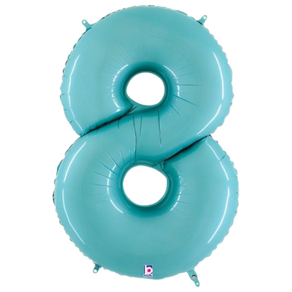 34" Pastel Blue Numbers