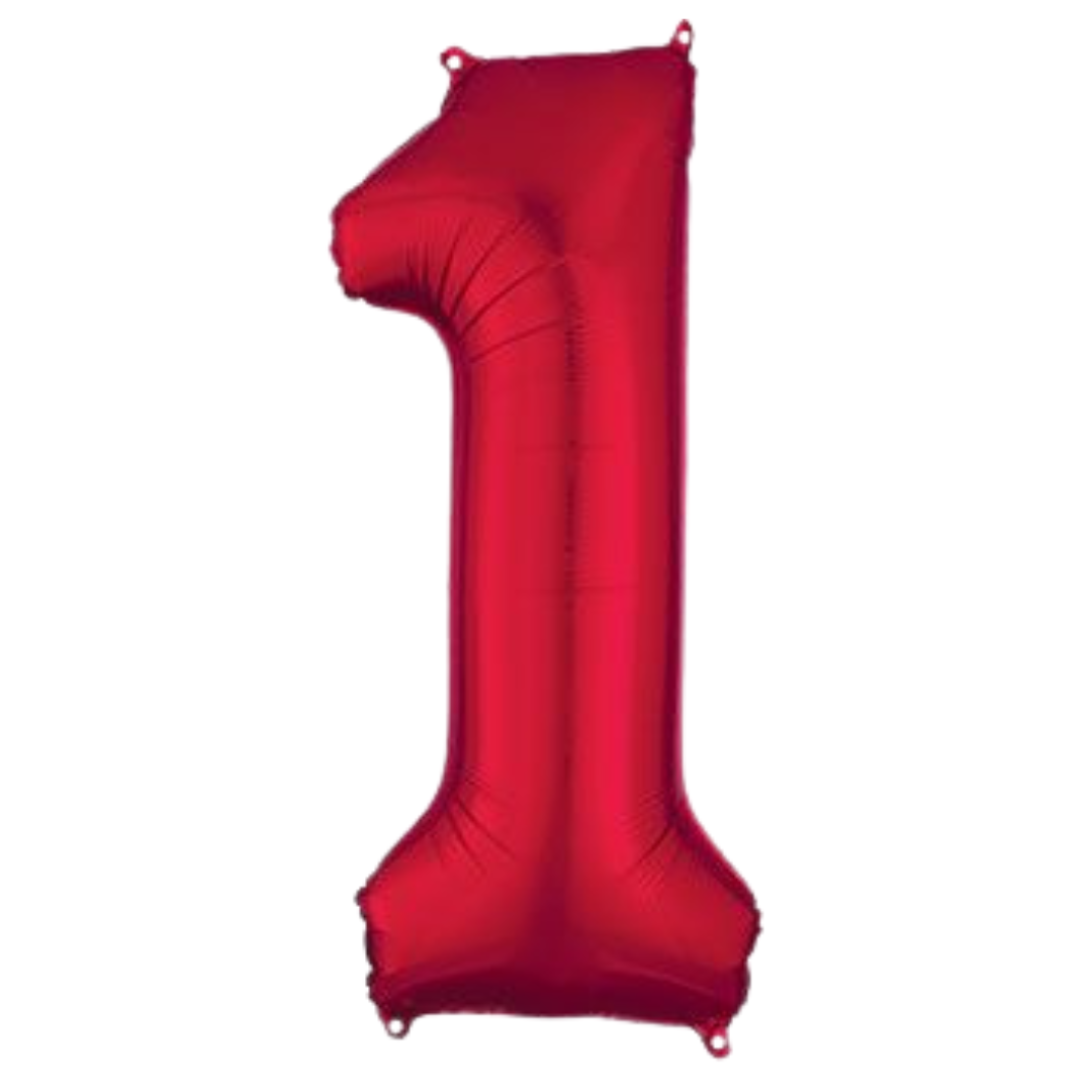 34" Red Numbers