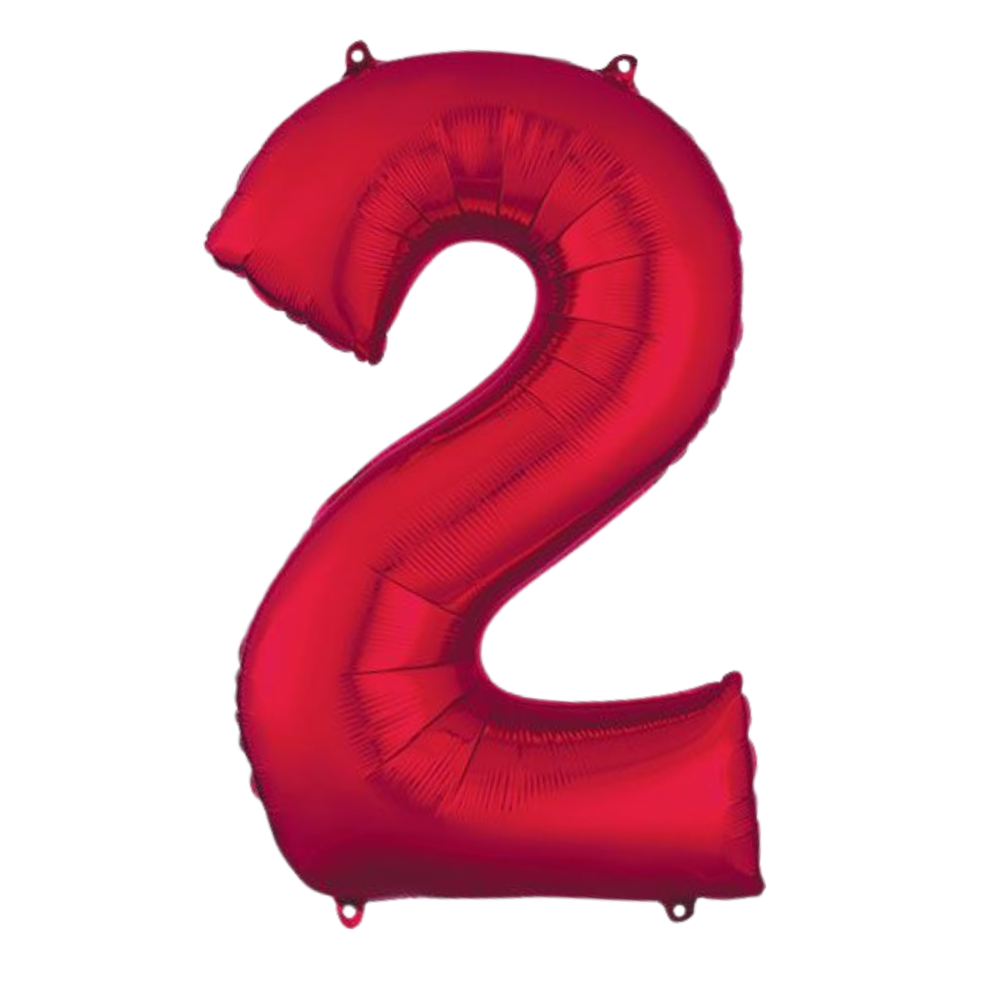34" Red Numbers