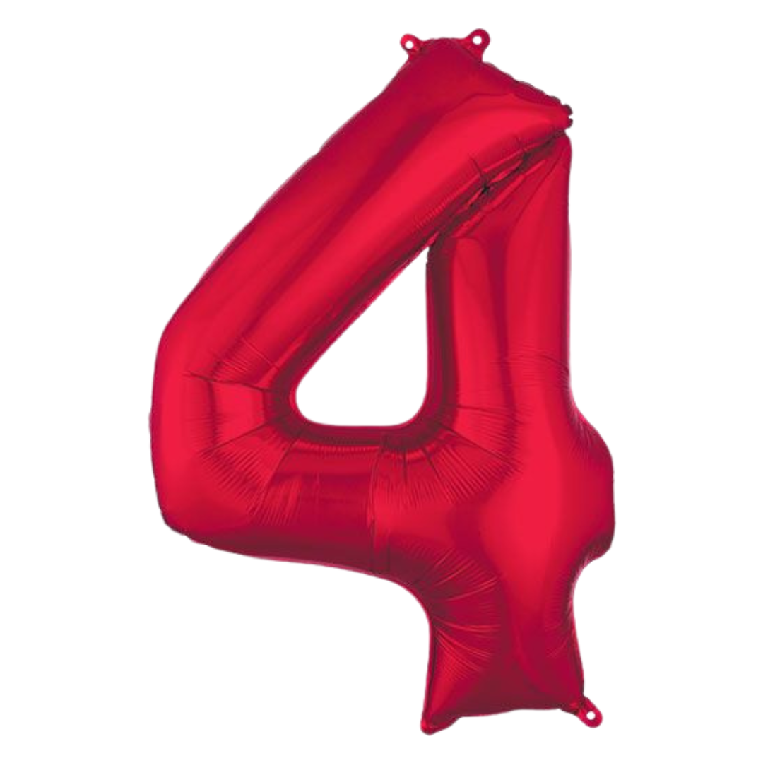 34" Red Numbers