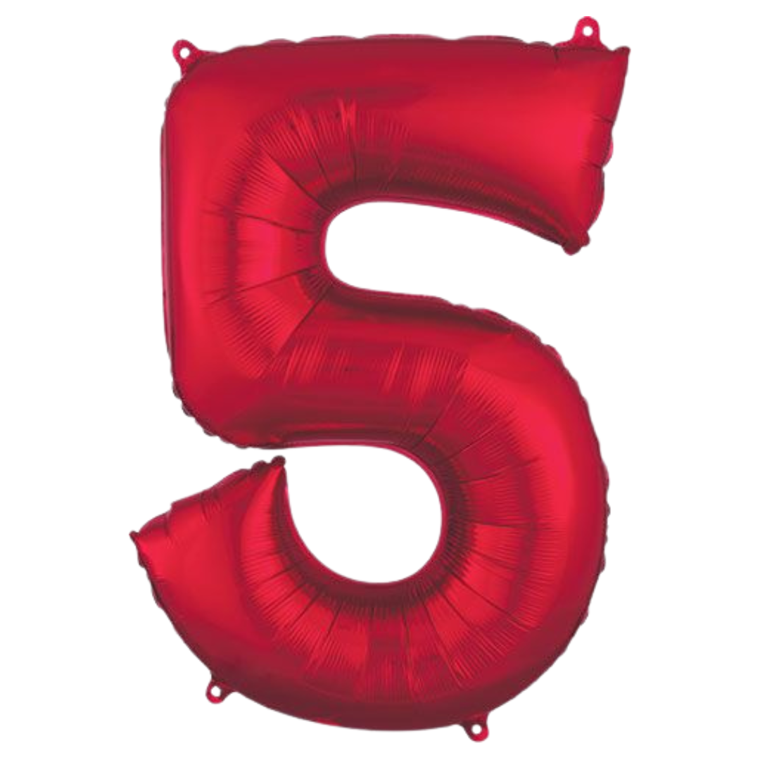 34" Red Numbers