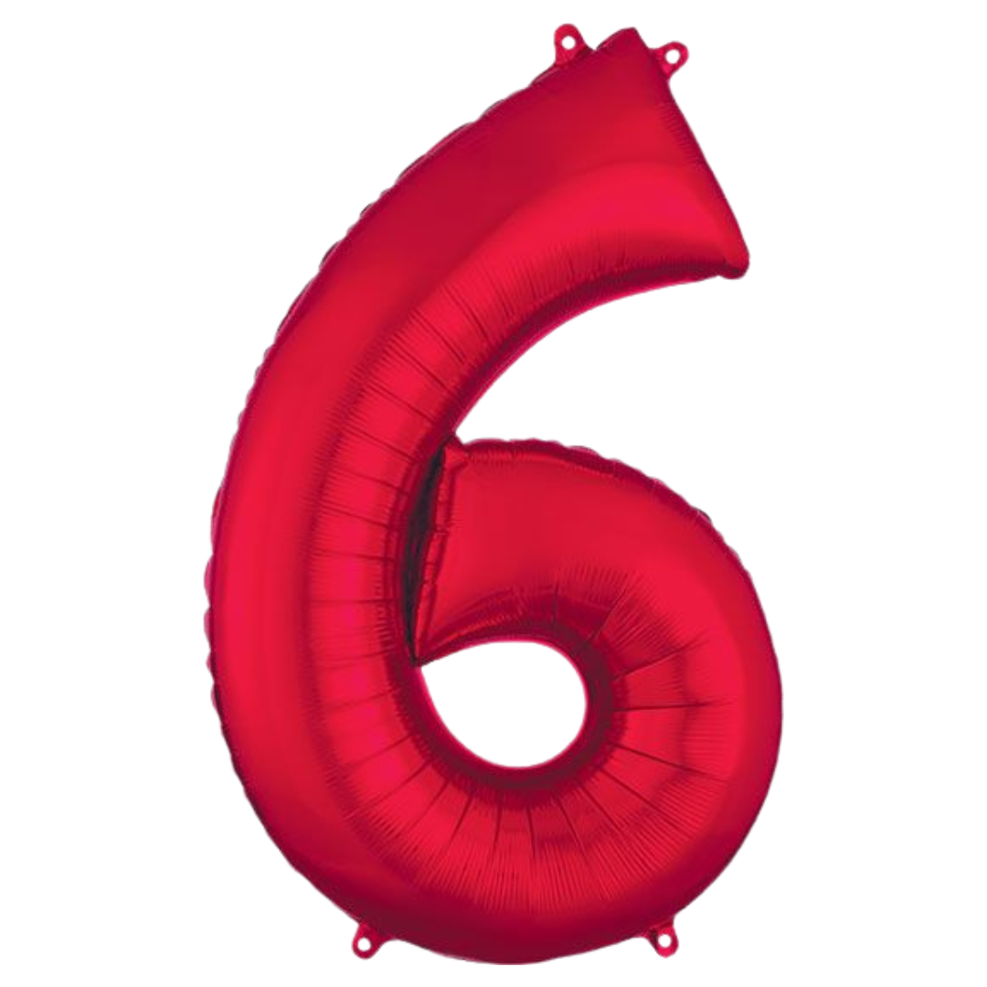 34" Red Numbers