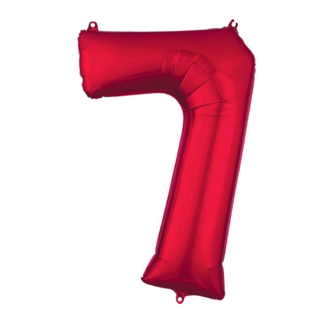 34" Red Numbers