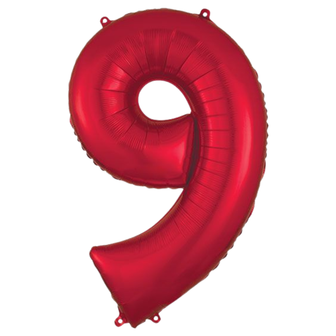34" Red Numbers