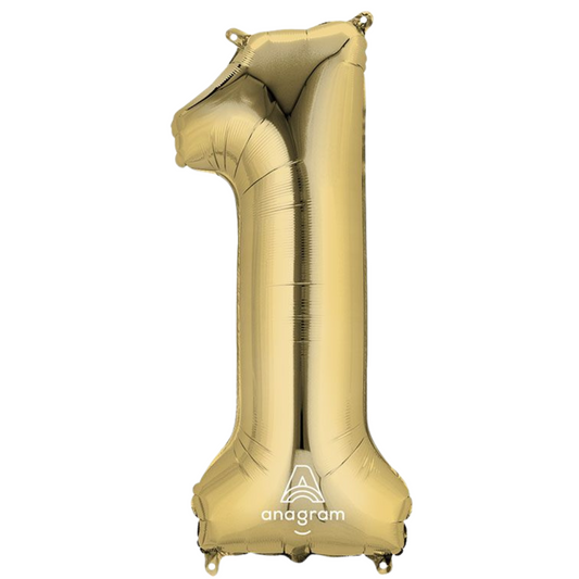 34" White Gold Numbers