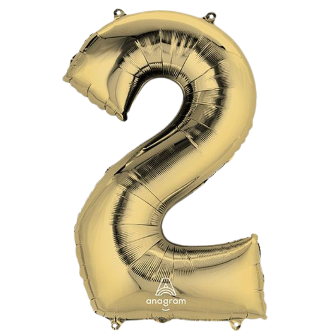34" White Gold Numbers