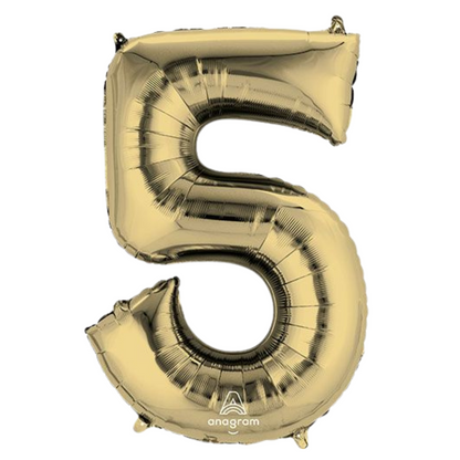 34" White Gold Numbers