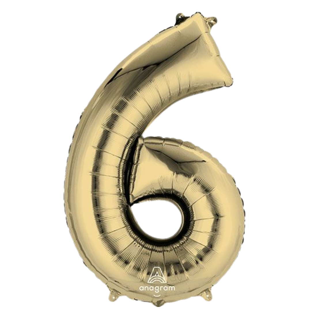 34" White Gold Numbers