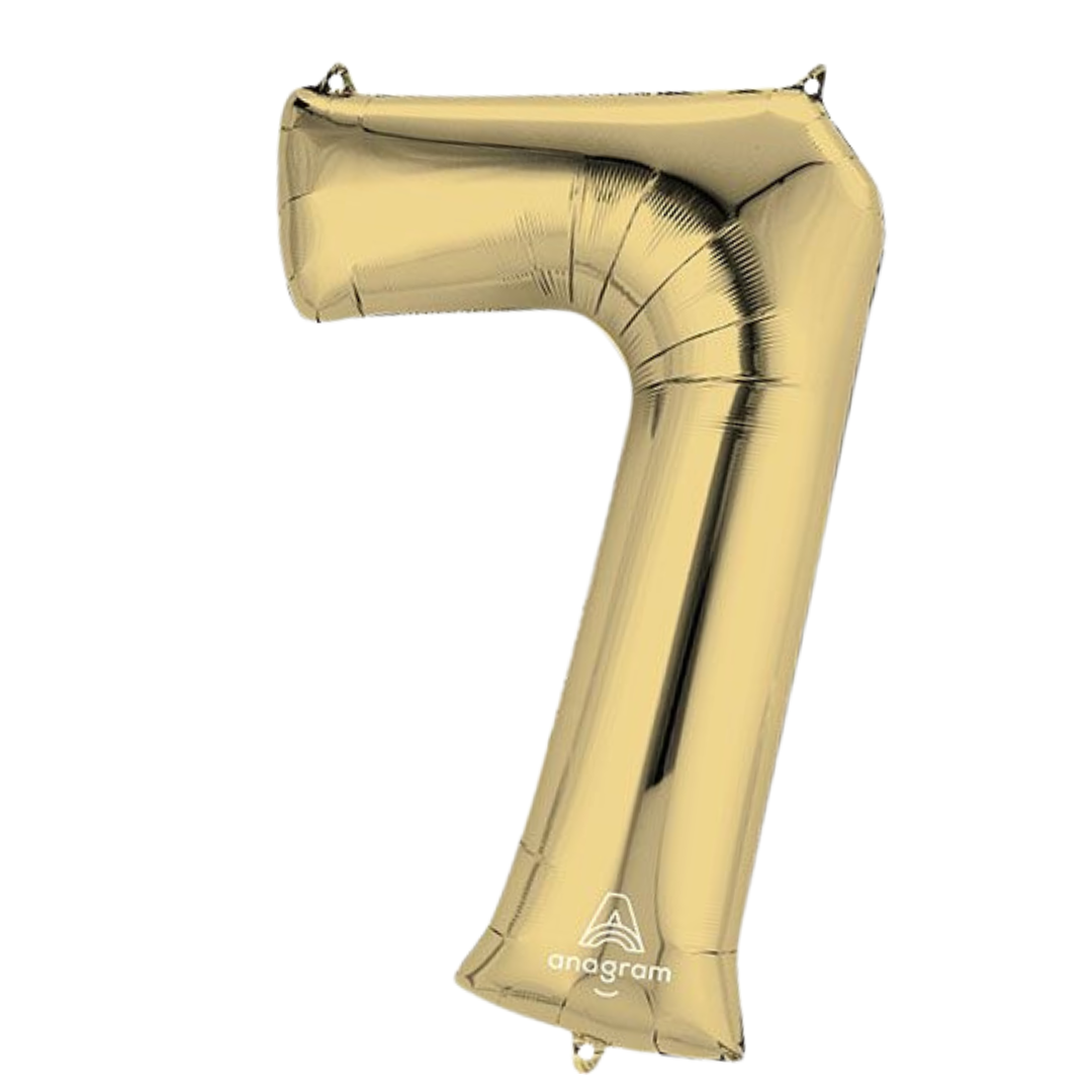 34" White Gold Numbers