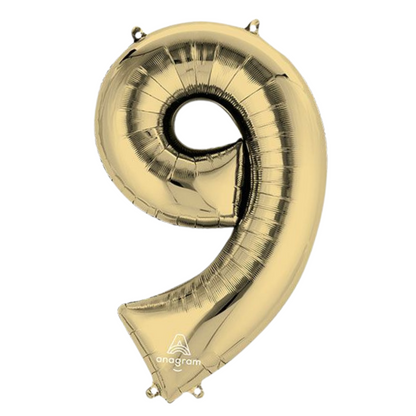 34" White Gold Numbers