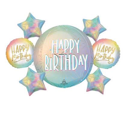 HBD Pastel Balloon Bouquet