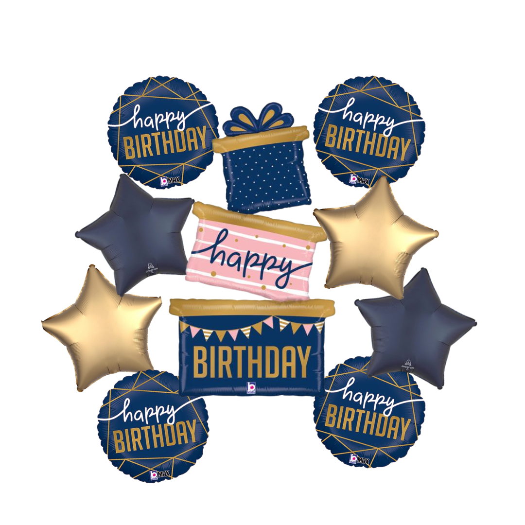 Golden Navy Birthday Bouquet