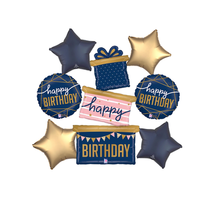 Golden Navy Birthday Bouquet