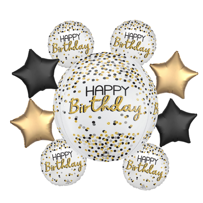 Black & Gold Birthday Bouquet