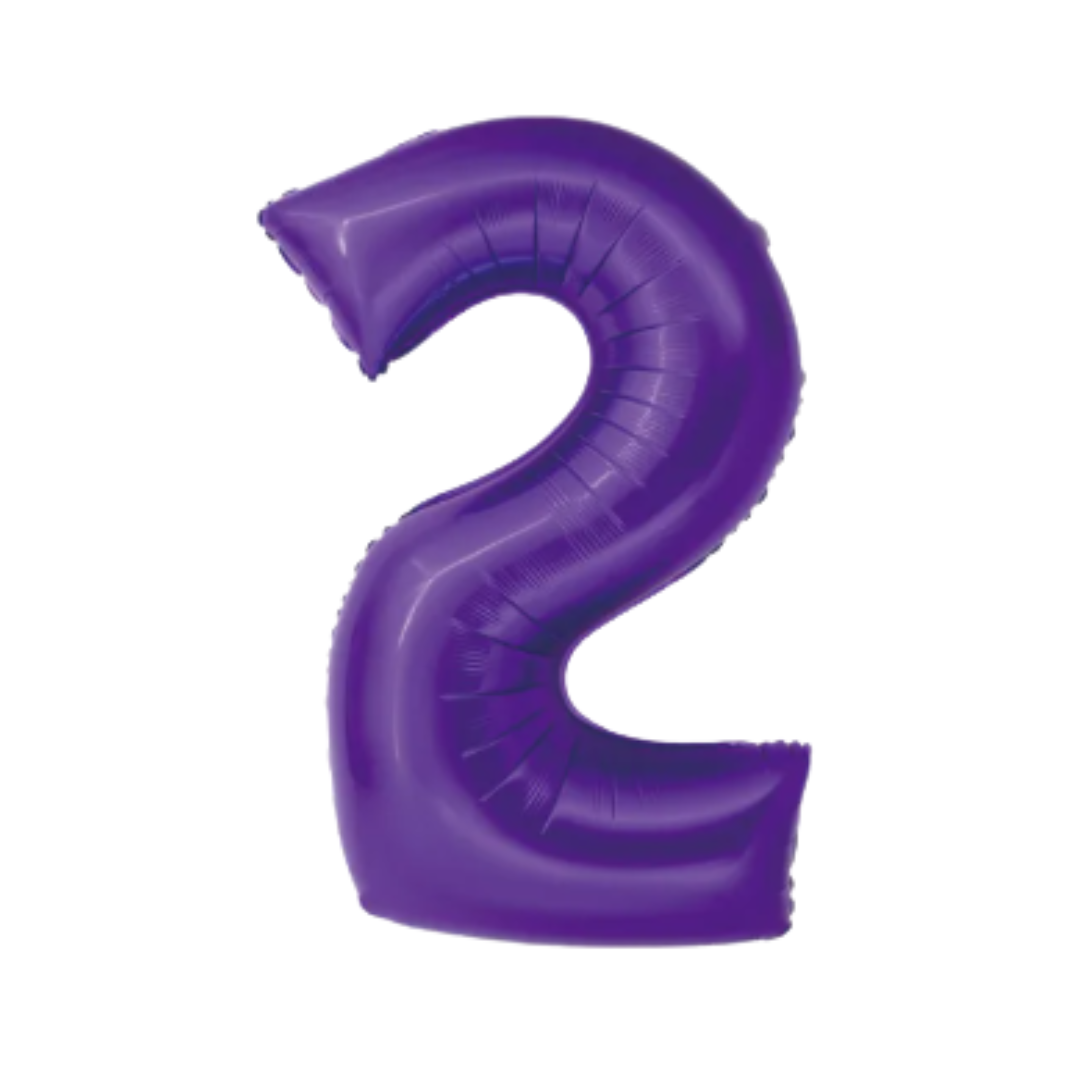34" Dark Purple Numbers