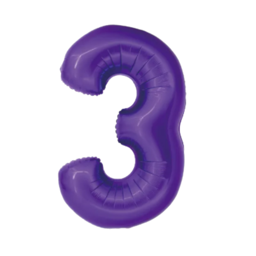 34" Dark Purple Numbers