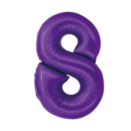 34" Dark Purple Numbers