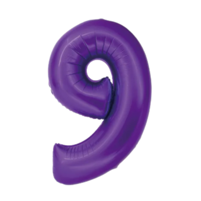 34" Dark Purple Numbers
