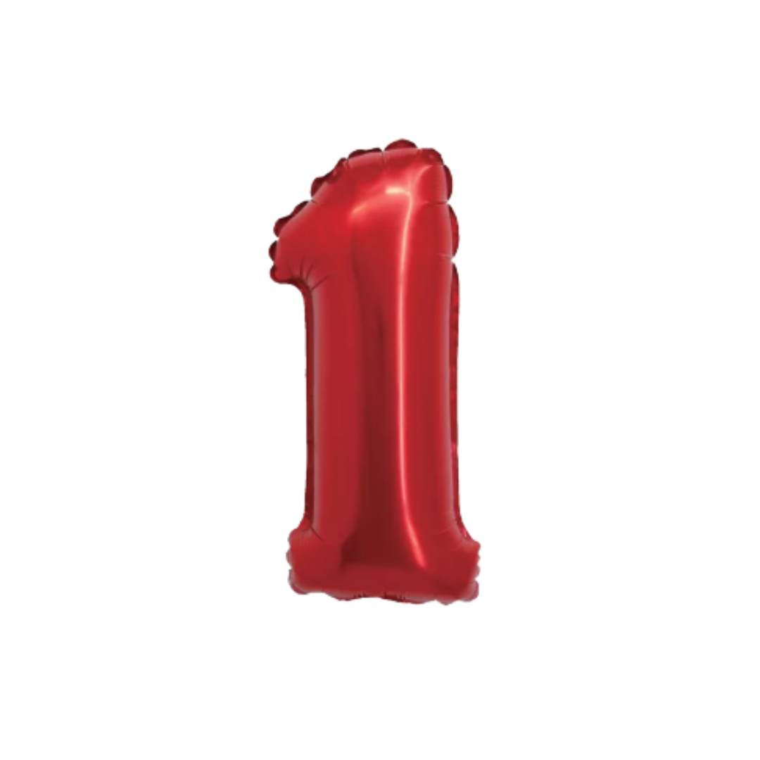 14" Red Numbers (Air Fill Only/Does Not Float)
