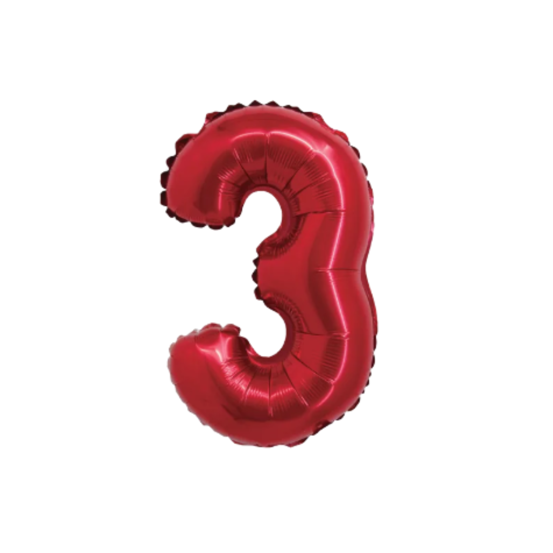 14" Red Numbers (Air Fill Only/Does Not Float)