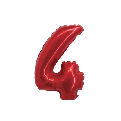 14" Red Numbers (Air Fill Only/Does Not Float)