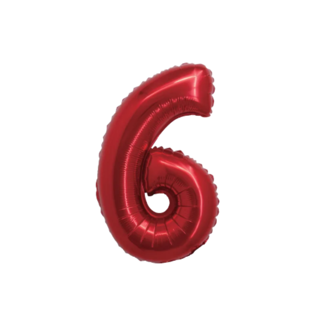 14" Red Numbers (Air Fill Only/Does Not Float)