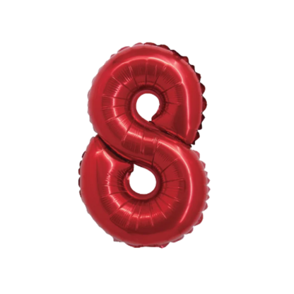 14" Red Numbers (Air Fill Only/Does Not Float)