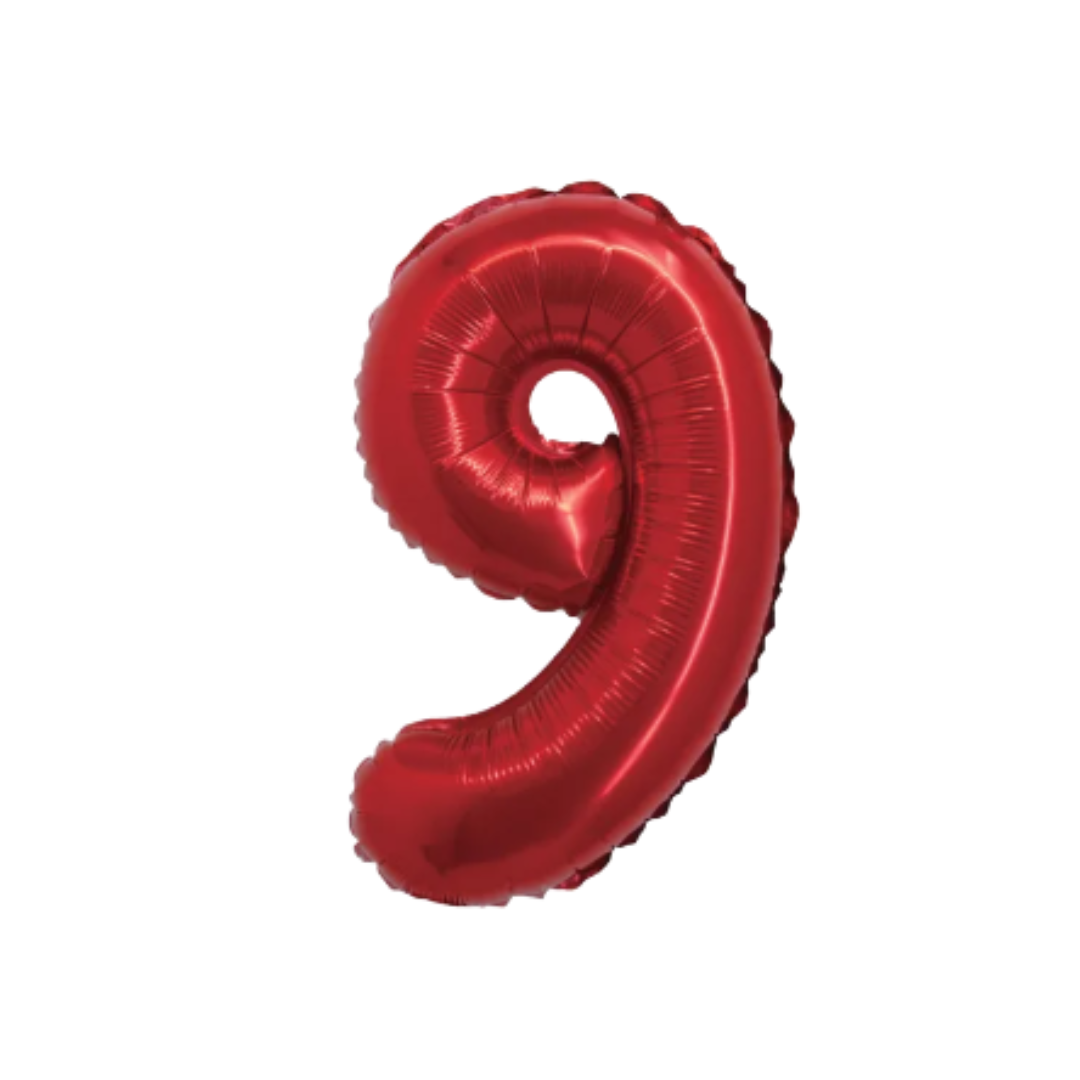 14" Red Numbers (Air Fill Only/Does Not Float)