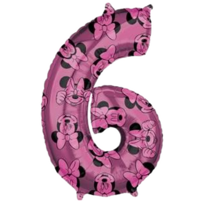 Minnie Number Foil Balloons