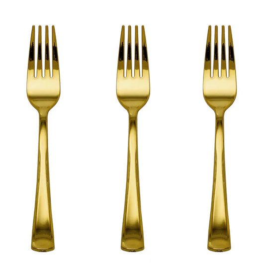 Classic Gold Plastic Forks - 20 Ct.