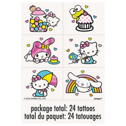 Hello Kitty And Friends Temporary Tattoos, 4 Sheets