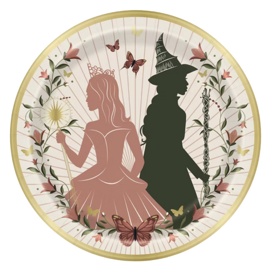 Wicked Large Round Paper Plates, 8 Count