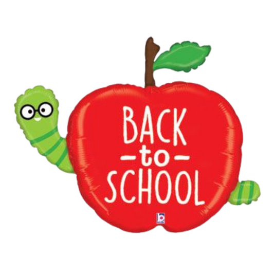 40" Back to School Apple with Worm