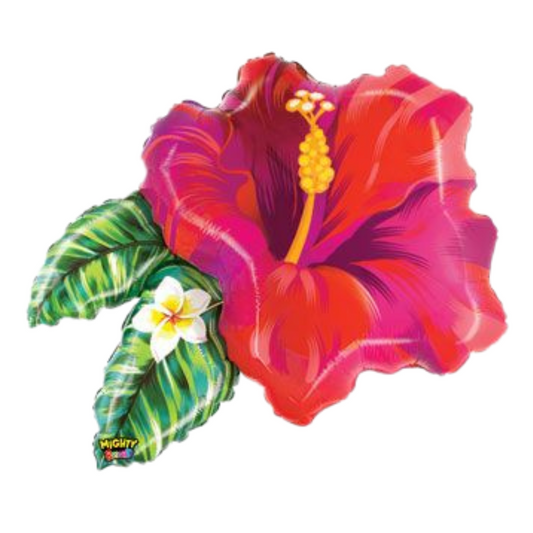 30" Tropical Flower Red