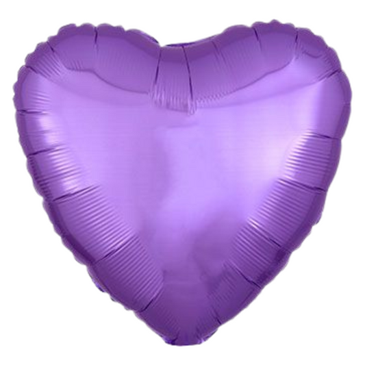 18" Pearl Lavender Heart