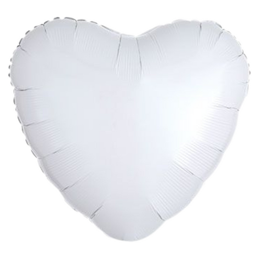 18" White Heart