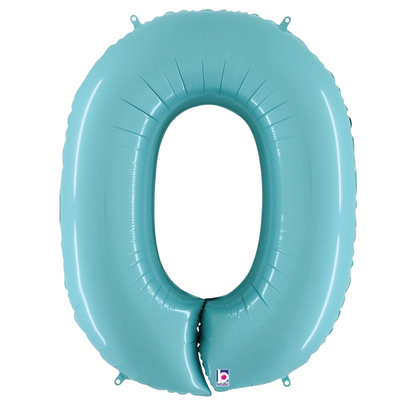 34" Pastel Blue Numbers