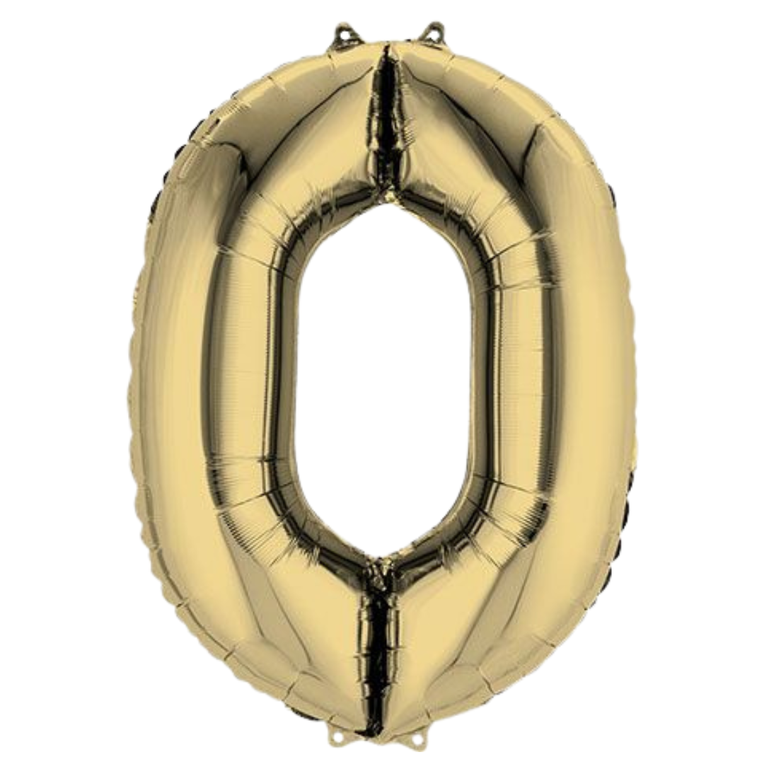 34" White Gold Numbers