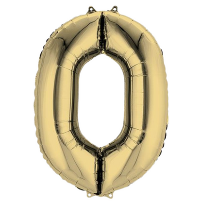 34" White Gold Numbers