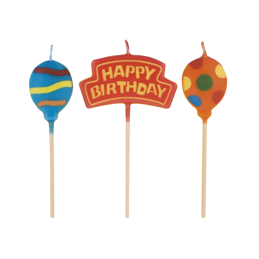 Balloons Birthday Candle Set