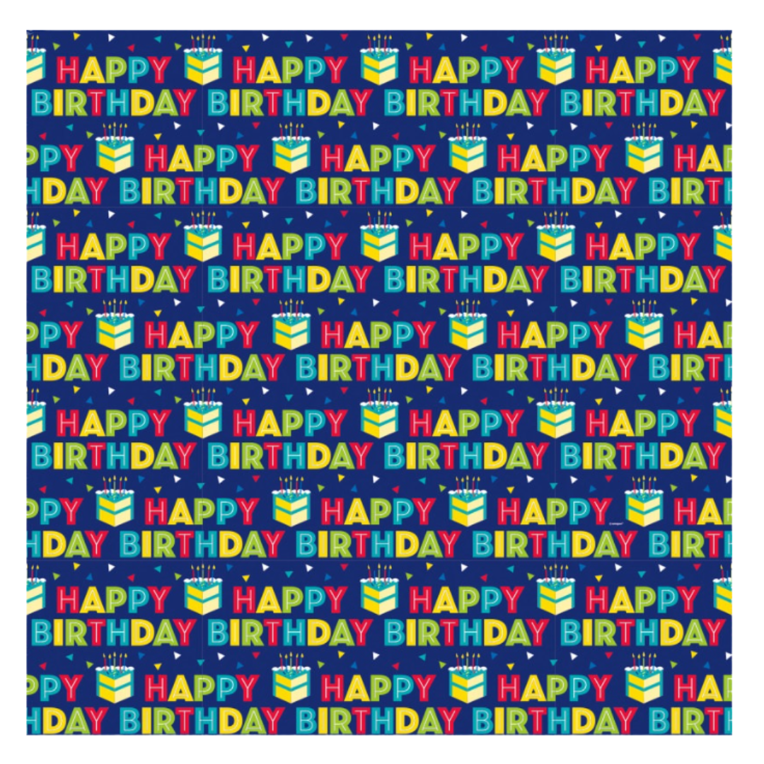 Peppy Birthday Gift Wrap  30" x 5 ft
