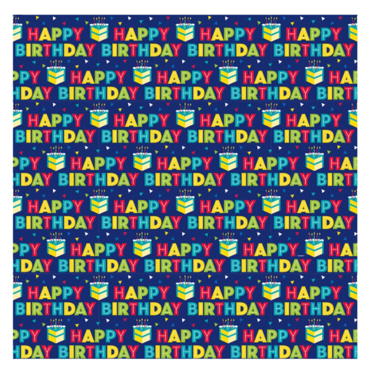 Peppy Birthday Gift Wrap  30" x 5 ft
