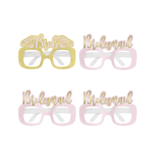 Foil Bachelorette Party Novelty Glasses  4ct