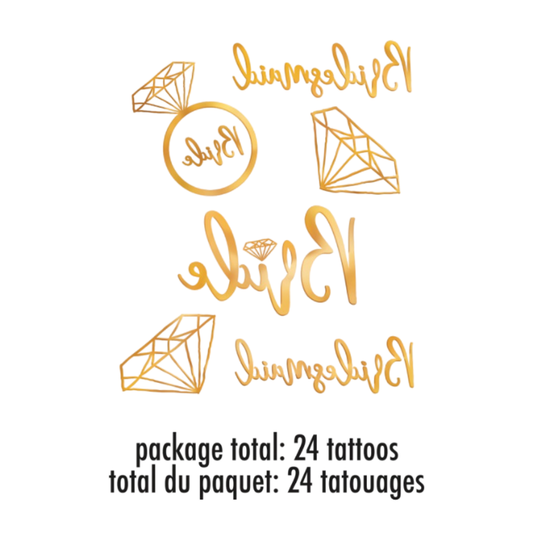 Metallic Foil Bachelorette Party Tattoos  24ct