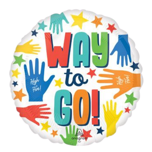 18" WAY TO GO! HIGH FIVE