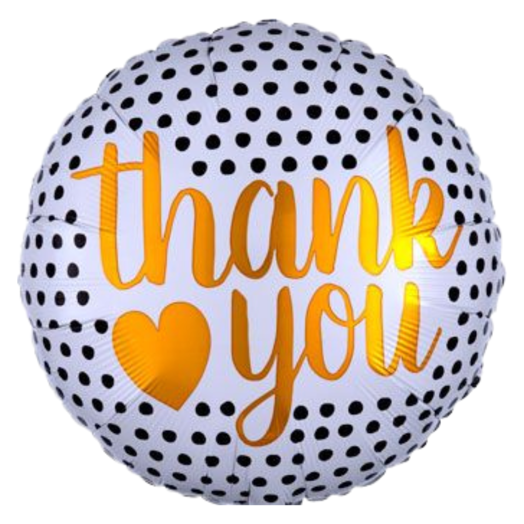 18" THANK YOU MODERN DOTS