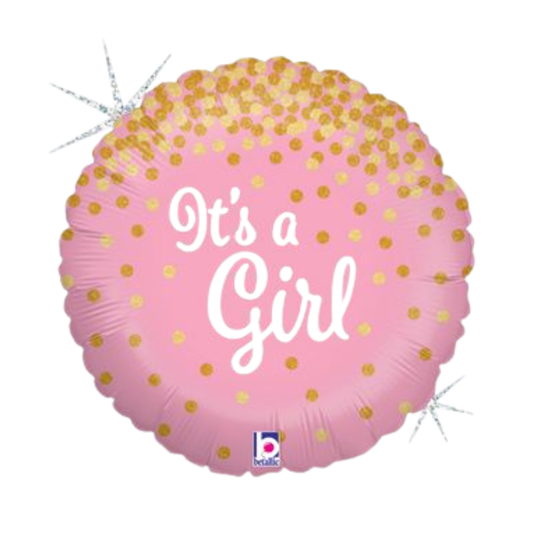 18" GLITTERING IT'S A GIRL