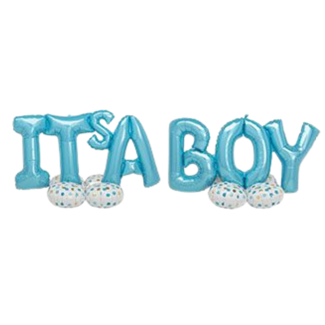 34" TALL AIRLOONZ IT'S A BOY KIT